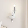 Applique classica per camera da letto ap gala una luce bianca