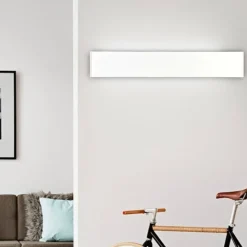 Applique 83cm led 30w 3000k bianca moderna wey perenz