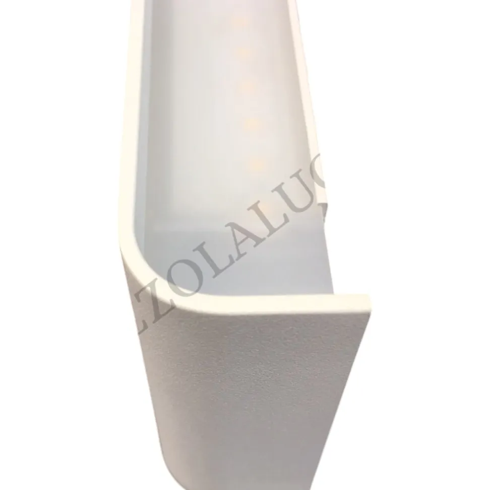 Applique 83cm led 30w 3000k bianca moderna wey perenz