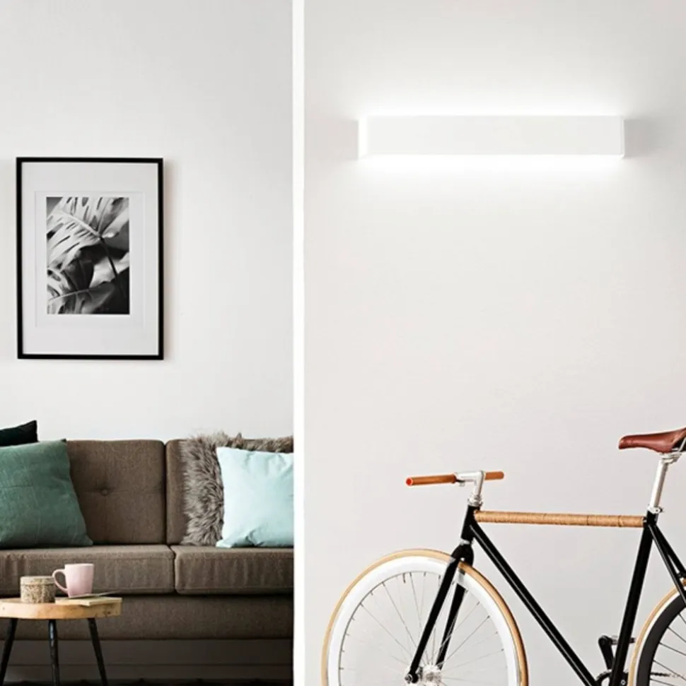 Applique 83cm led 30w 3000k bianca moderna wey perenz