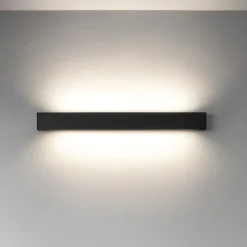 Applique 90cm moderna led 36w 3000k rettangolare nero