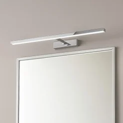 Applique 77cm orientabile cromo per specchio da bagno riga perenz