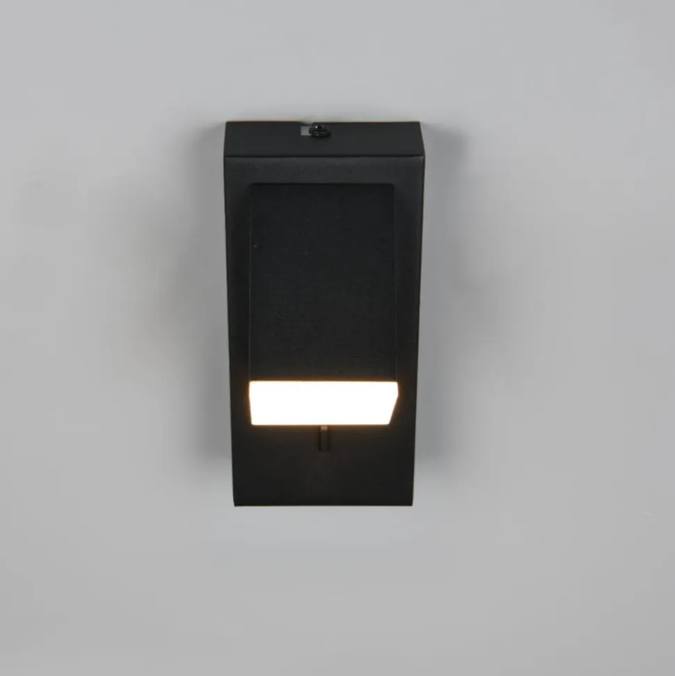 Applique comodino camera da letto nero led 3000k orientabile