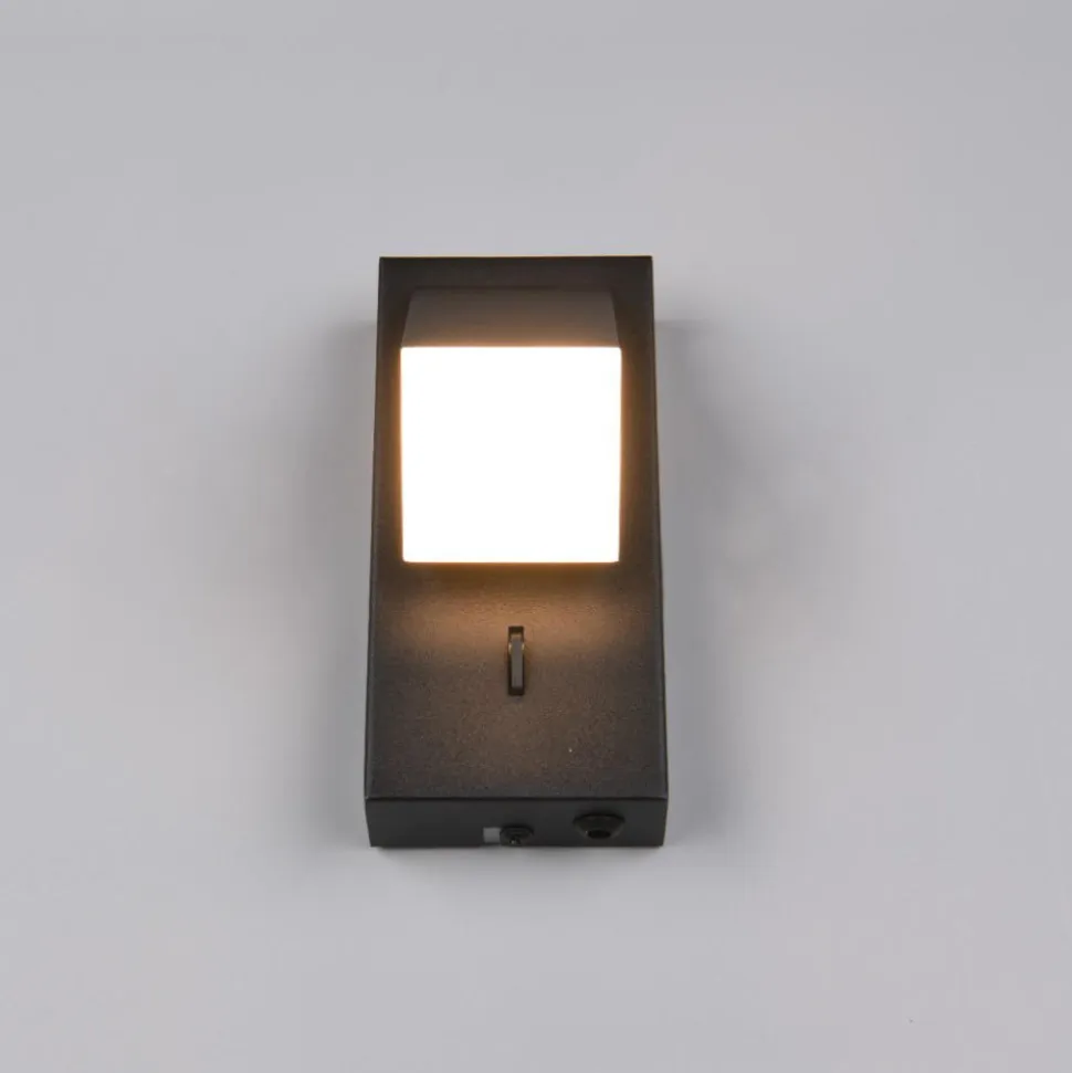 Applique comodino camera da letto nero led 3000k orientabile