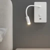 Applique comodino per camera da letto led 3w 3000k bianco presa usb