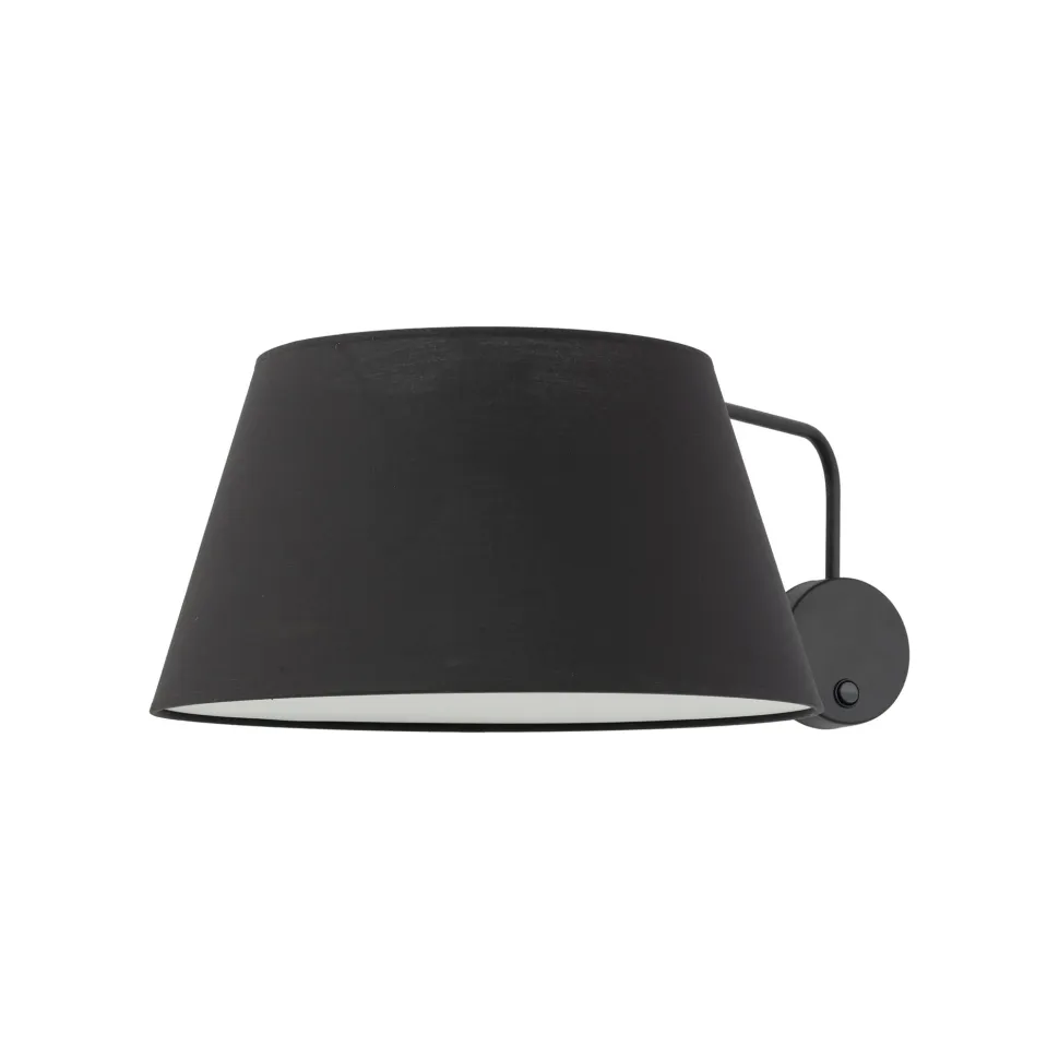 Applique con braccio orientabile nero per comodino camera da letto