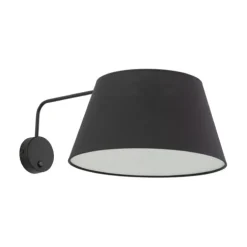 Applique con braccio orientabile nero per comodino camera da letto
