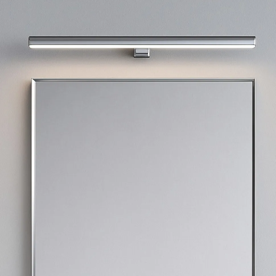 Applique con clip per specchio bagno 63cm cromo 18w 3000k