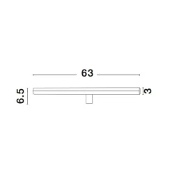 Applique con clip per specchio bagno 63cm cromo 18w 3000k