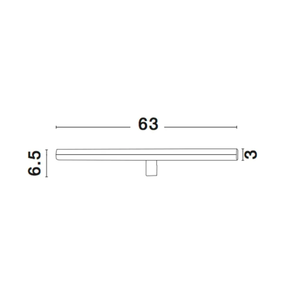 Applique con clip per specchio bagno 63cm cromo 18w 3000k
