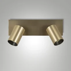 Applique con faretti orientabili oro ottone fabas luce flores
