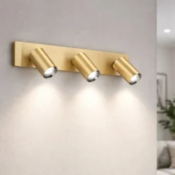 Applique con faretti orientabili ottone fabas luce flores