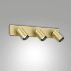 Applique con faretti orientabili ottone fabas luce flores