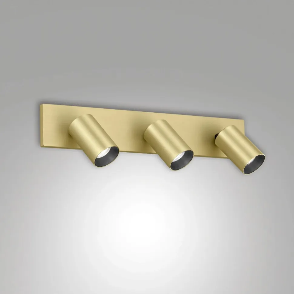 Applique con faretti orientabili ottone fabas luce flores
