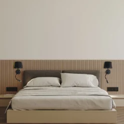 Applique con interruttore doppia luce presa usb nero da comodino per camera da letto
