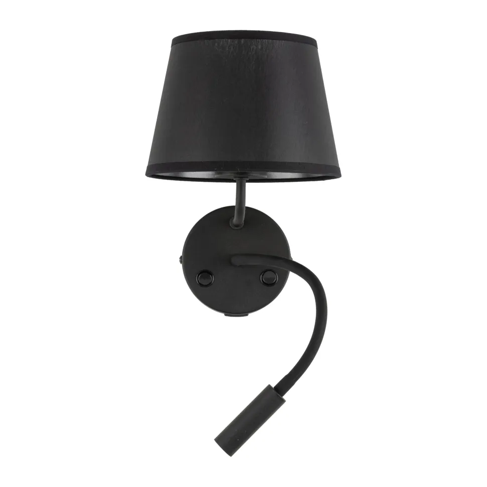Applique con interruttore doppia luce presa usb nero da comodino per camera da letto