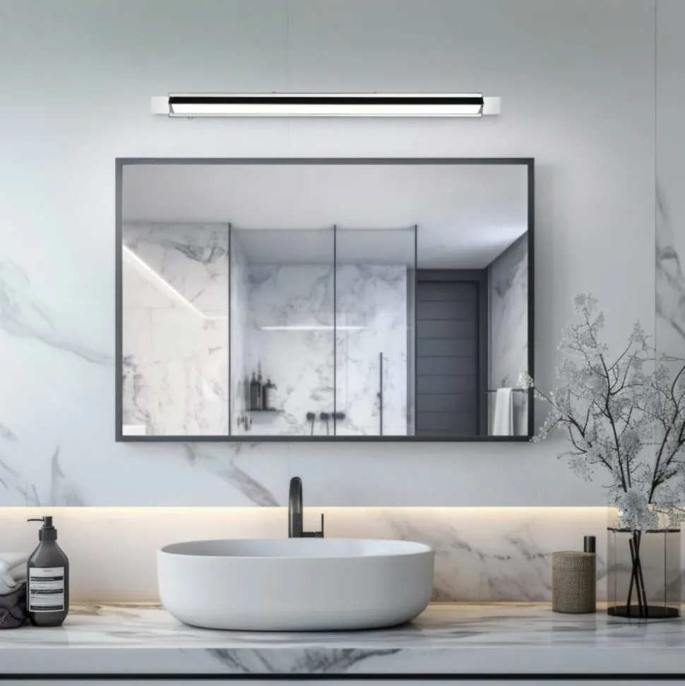 Applique cromo per bagno orientabile led 15w 3000k 4000k dimmerabile
