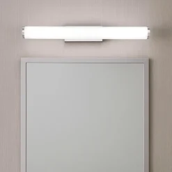 Applique cromo per specchio bagno 60cm led 6w 3000k