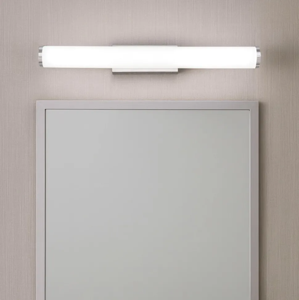 Applique cromo per specchio bagno 60cm led 6w 3000k