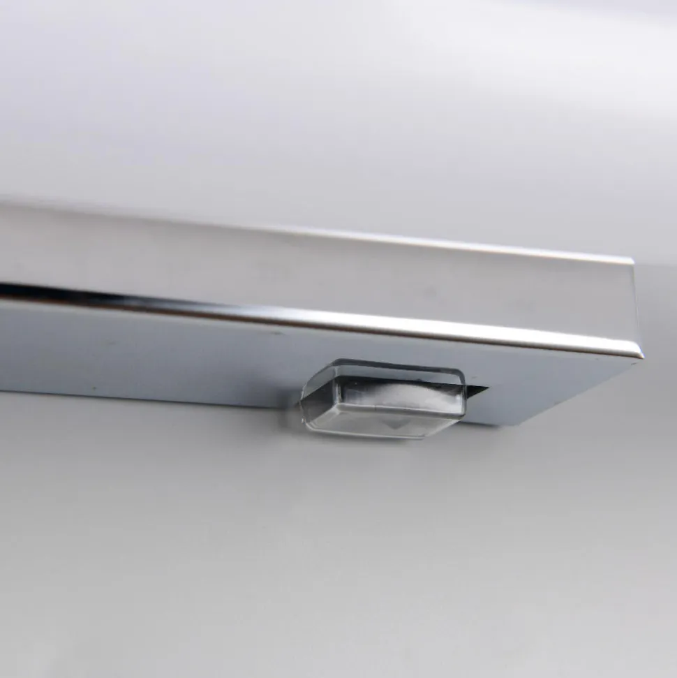 Applique cromo per specchio bagno 60cm led 6w 3000k