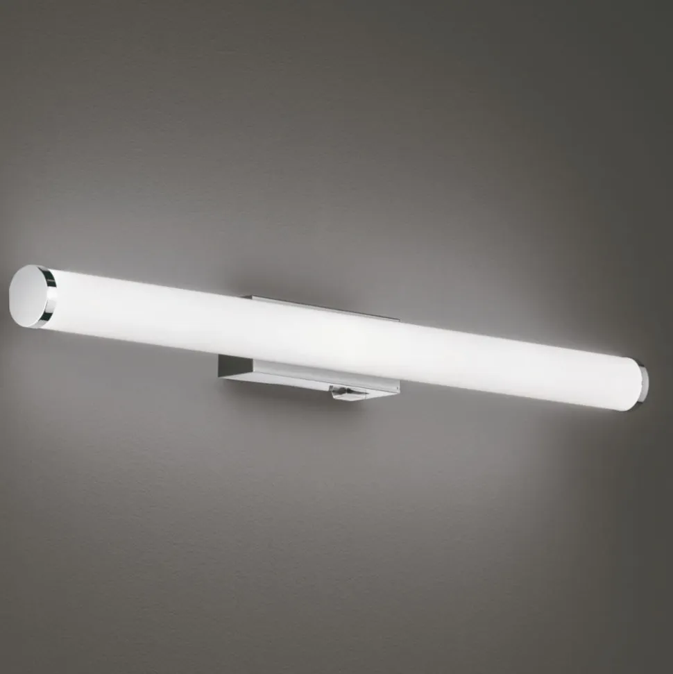 Applique cromo per specchio bagno 60cm led 6w 3000k