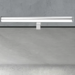 Applique cromo 12w 3000k aggancio con staffa per specchio da bagno
