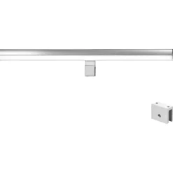 Applique cromo 12w 3000k aggancio con staffa per specchio da bagno