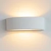 Applique curvo in gesso bianco isyluce