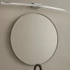 Applique curvo per specchio da bagno cromo 6w 3000k