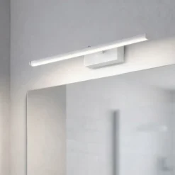 Applique da bagno bianco 50cm led 10w 3000k fabas luce nala