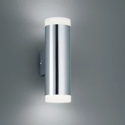 Applique da bagno cilindro cromo led 8w 3000k ip44