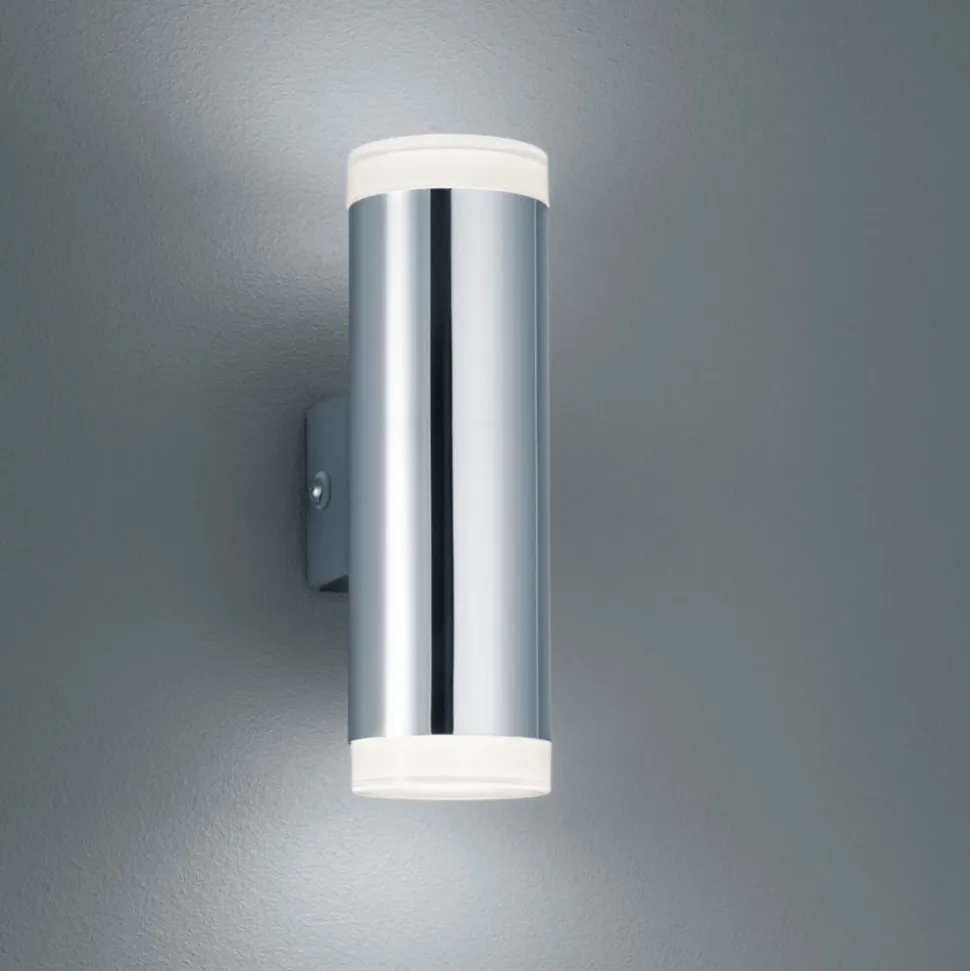 Applique da bagno cilindro cromo led 8w 3000k ip44