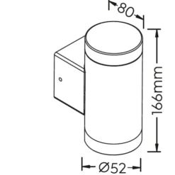 Applique da bagno cilindro cromo led 8w 3000k ip44