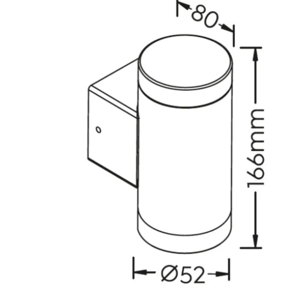Applique da bagno cilindro cromo led 8w 3000k ip44