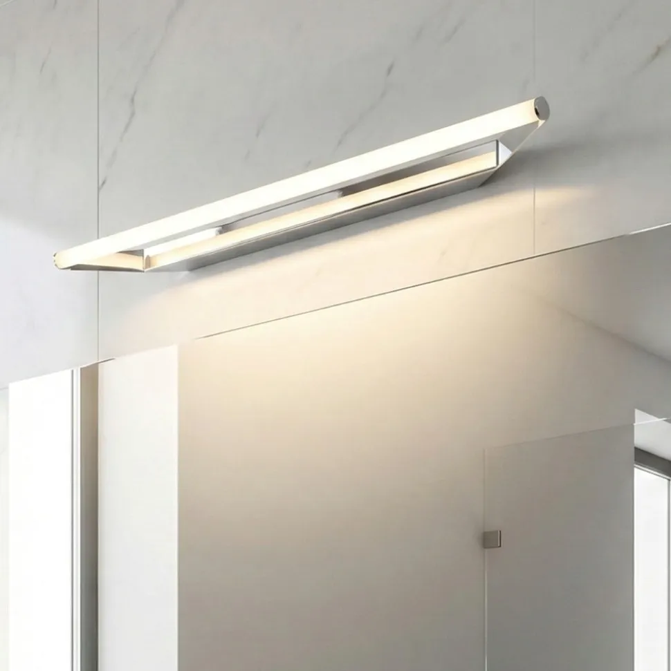 Applique da bagno 43cm circular linea light cromo led 8w 3000k fp