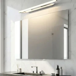 Applique da bagno 43cm circular linea light cromo led 8w 3000k fp