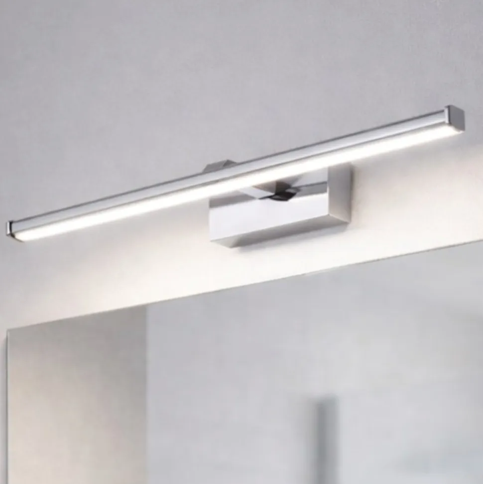 Applique da bagno cromato 50cm led 10w 3000k fabas luce nala