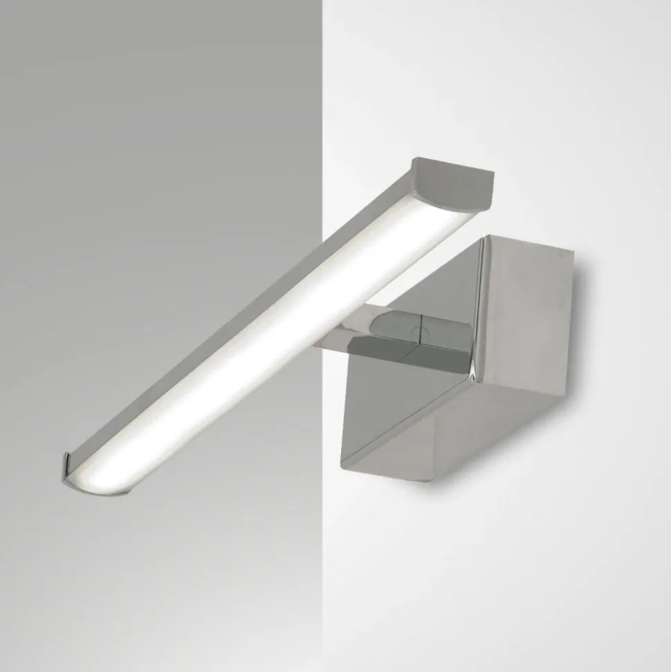 Applique da bagno cromato 50cm led 10w 3000k fabas luce nala