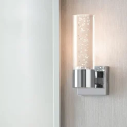 Applique da bagno design moderno led 3w cromo