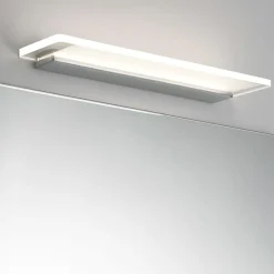 Applique da bagno led 28w 3000k alluminio anodizzato linea light skinny