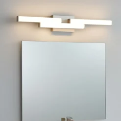 Applique da bagno led 14w 4000k bianca geometrica ip44