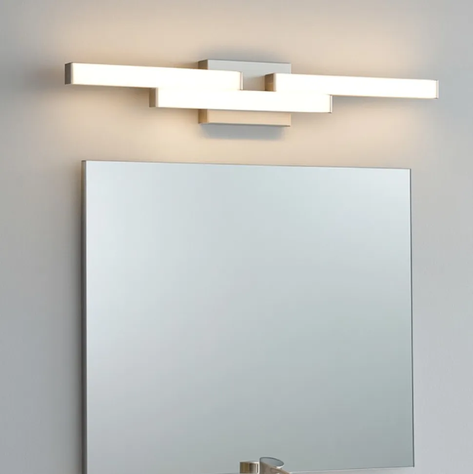 Applique da bagno led 14w 4000k bianca geometrica ip44