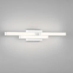 Applique da bagno led 14w 4000k bianca geometrica ip44