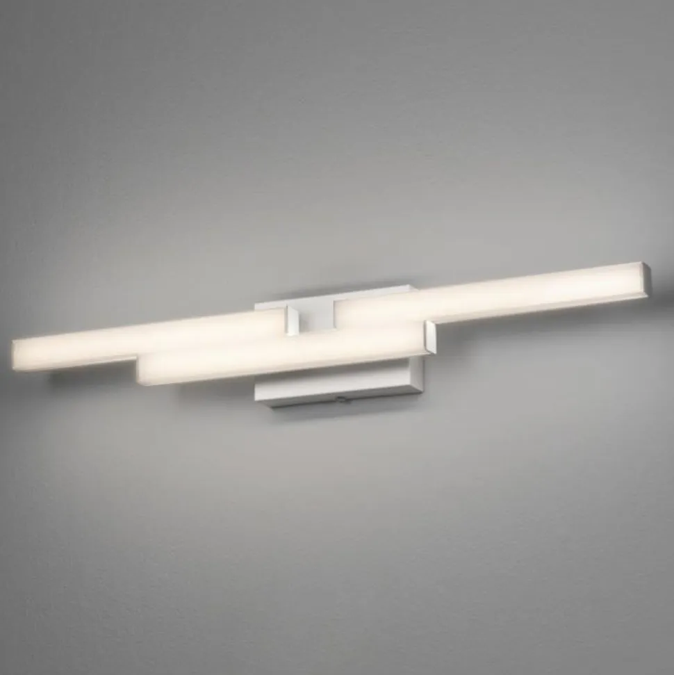 Applique da bagno led 14w 4000k bianca geometrica ip44