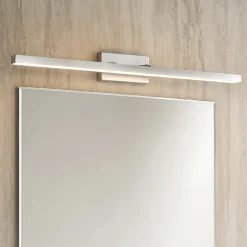 Applique da bagno moderno cromo led 18w 3000k per specchio