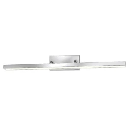 Applique da bagno moderno cromo led 18w 3000k per specchio