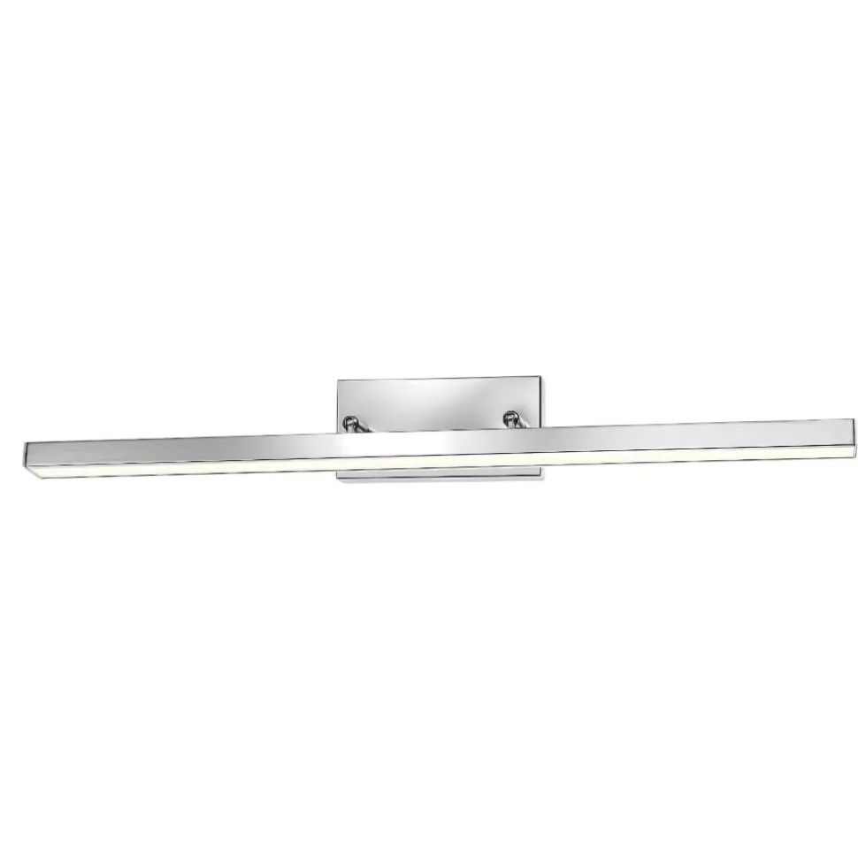 Applique da bagno moderno cromo led 18w 3000k per specchio