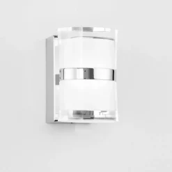 Applique da bagno moderno led 10w 3000k cromo