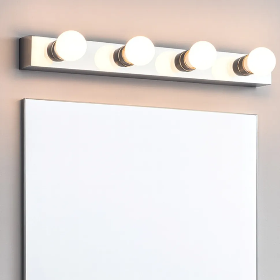 Applique da bagno moderno 4 luci cromo