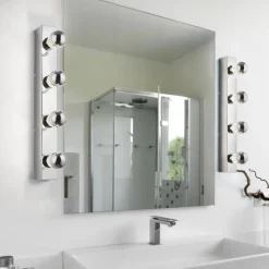 Applique da bagno moderno 4 luci cromo